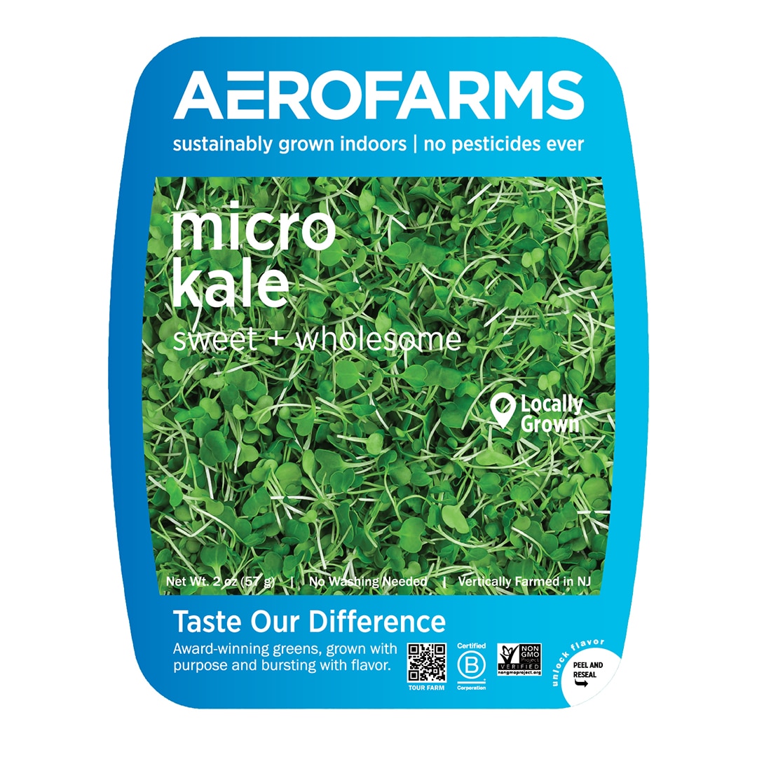 vertically farmed greens for elevated flavor, AeroFarms