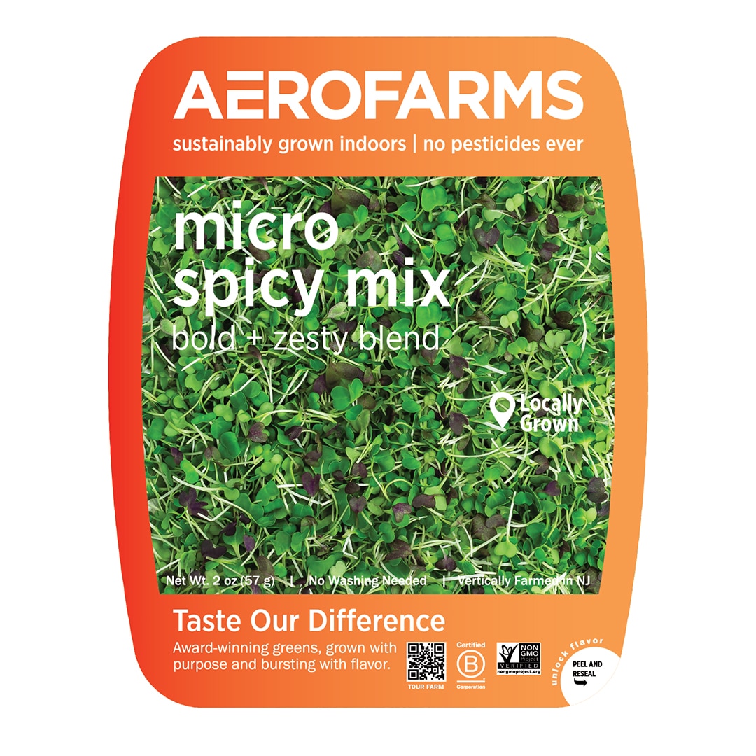 vertically farmed greens for elevated flavor, AeroFarms