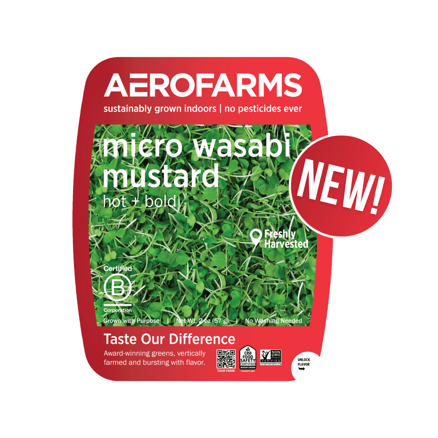 Vertically Farmed Microgreens, Kale, Arugula, Bok Choy, & Watercress