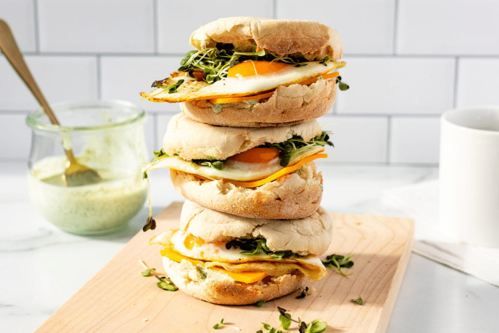 English Muffin Breakfast Sandwich AeroFarms
