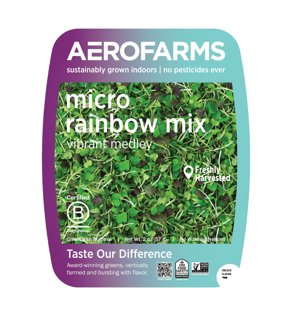 try vertically farmed, AeroFarms